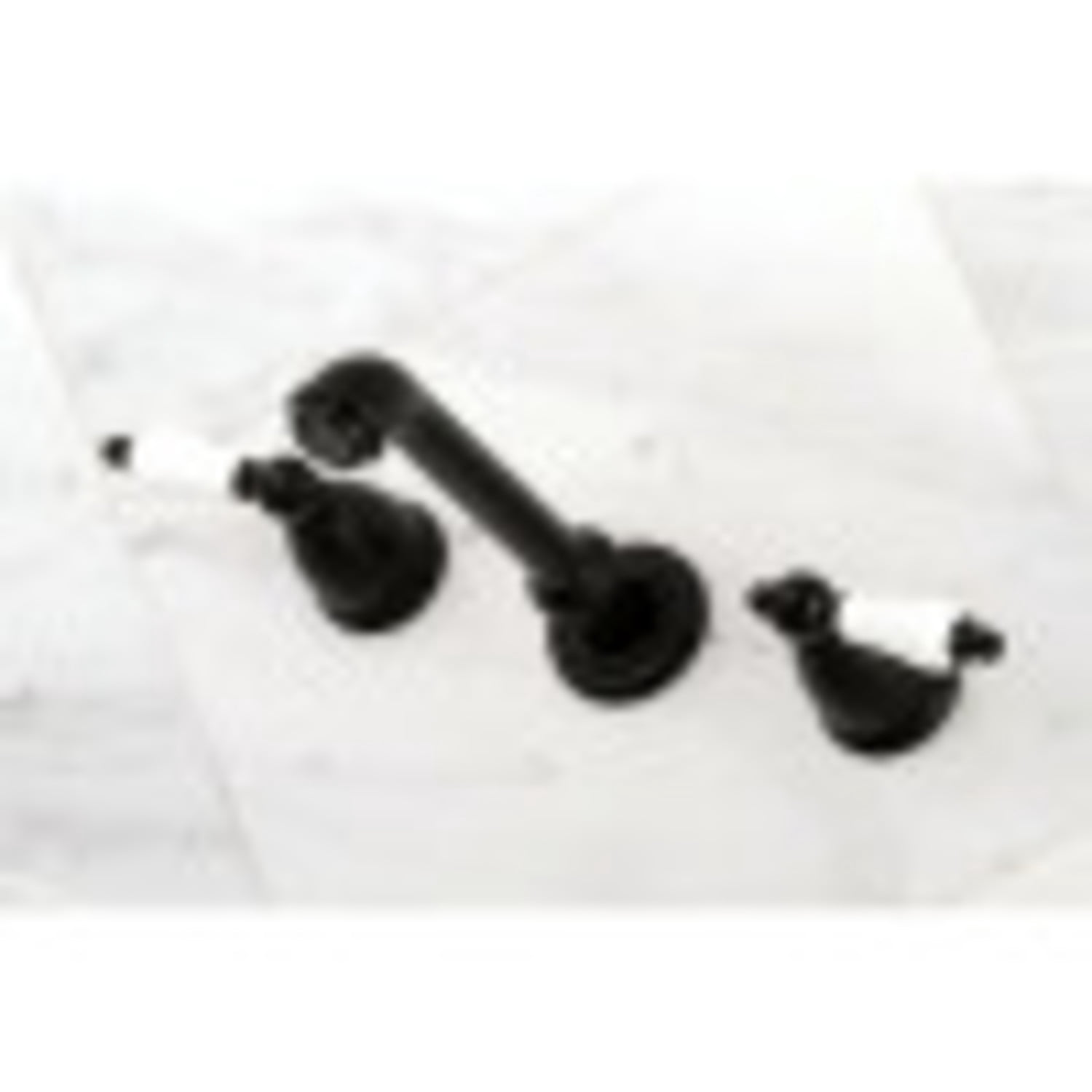 Kingston Brass KS7120PL 8" Center Wall Mount Bathroom Faucet, Matte Black