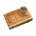 thumbnail image 2 of Jabonera de madera con patas elevadas, organizador de jabón rústico antideslizante, bandeja para guardar jabón Estilo B, 2 of 9