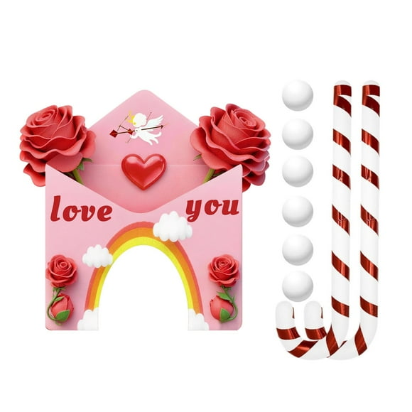 TIELUTT Valentine's Day A for Romance and Sport Let's Swing and Experience the Joy! Baby First Football Dot Softball 5 in 1 Sports Game Set Automatic Pitching compatible with Machine Baseball Tennis P