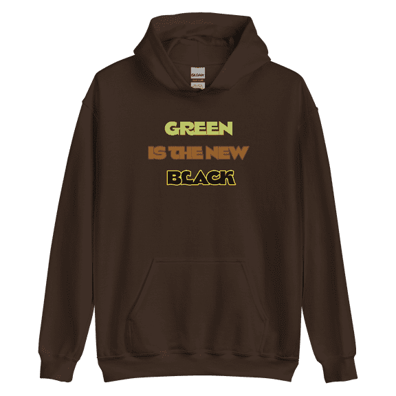 ItzUs Collections Eco-Conscious Print Hoodie Sweatshirt M, Chocolate Unisex