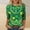 Green, variant on HOMBOM St.Patricks Day Shirts for Women Irish Graphic Tees Green Spring 3/4 Sleeve Shamrock Print Funny Ladies Tops Crewneck