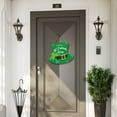 thumbnail image 6 of AYktou 9.84" Happy St Patricks Day Sign Front Door Decor,Green Shamrock Lucky Clovers Wood Door Hanger St Patricks Day Wreath Outdoor Indoor Wall Hanging St Patricks Day Decorations, 6 of 7