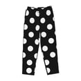 thumbnail image 4 of Balery Black and White Polka Dot print Women's Pajama Pants,Ultra Lightweight Pjs,Lounge Pant-Small, 4 of 9