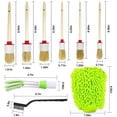 thumbnail image 2 of Juego de 12 cepillos para detalles de coche, 6 cepillos para limpiar ruedas, kit de limpieza de coche, 3 cepillos de alambre, 2 cepillos para ventilación, 1 guante para lavar el coche., 2 of 5
