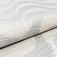 thumbnail image 6 of Well Woven Ameta Blue Geometric Flatweave Wavy Stripes Pattern Area Rug, 6 of 6