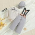 thumbnail image 2 of Xudanell 24 Month Boy Clothes Boys Birthday Outfit Newborn Gentle Bowtie Romper Vest Fall Outfits Elegant, 2 of 9