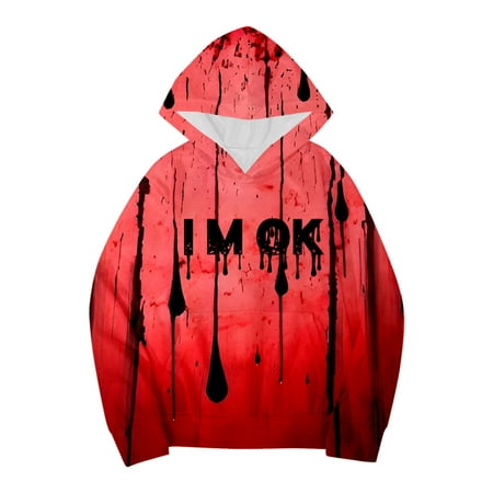 

Kids Hoodies Boy Halloween Long Sleeve Cartoon Prints Warm Pullover Tops Casual Sports Style Sweatshirts for Kids