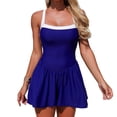 thumbnail image 2 of Maillots de Bain une-Pièce pour Femmes, Contrôle du Ventre, Robe de Bain Bleu Royal m, 2 of 9
