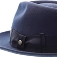 thumbnail image 5 of Walrus Hats Compass Navy Diamond Crown Fedora – 100% Australian Wool Felt Hat with Grosgrain Band & Walrus Logo Pin – Stylish Unisex Fedora, 5 of 8