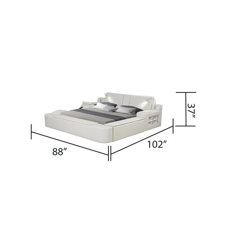 衝撃の激安コスパ・掘り出し物も Bed Size Queen Multifunctional Smart Zoya Made in Wood with イヤリング・ノンホールピアス