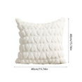 thumbnail image 2 of Mecorevxz 40x40cm Valentines Day Plush Quilted Heart Pattern Pillowcase Suitable for Day Living Room Sofa Bedroom Cushion Cover(White), 2 of 7