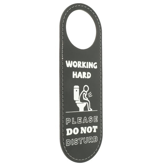 Niceauty Bathroom In Use Sign Door Hanger Sign Black 1 Set for Malls