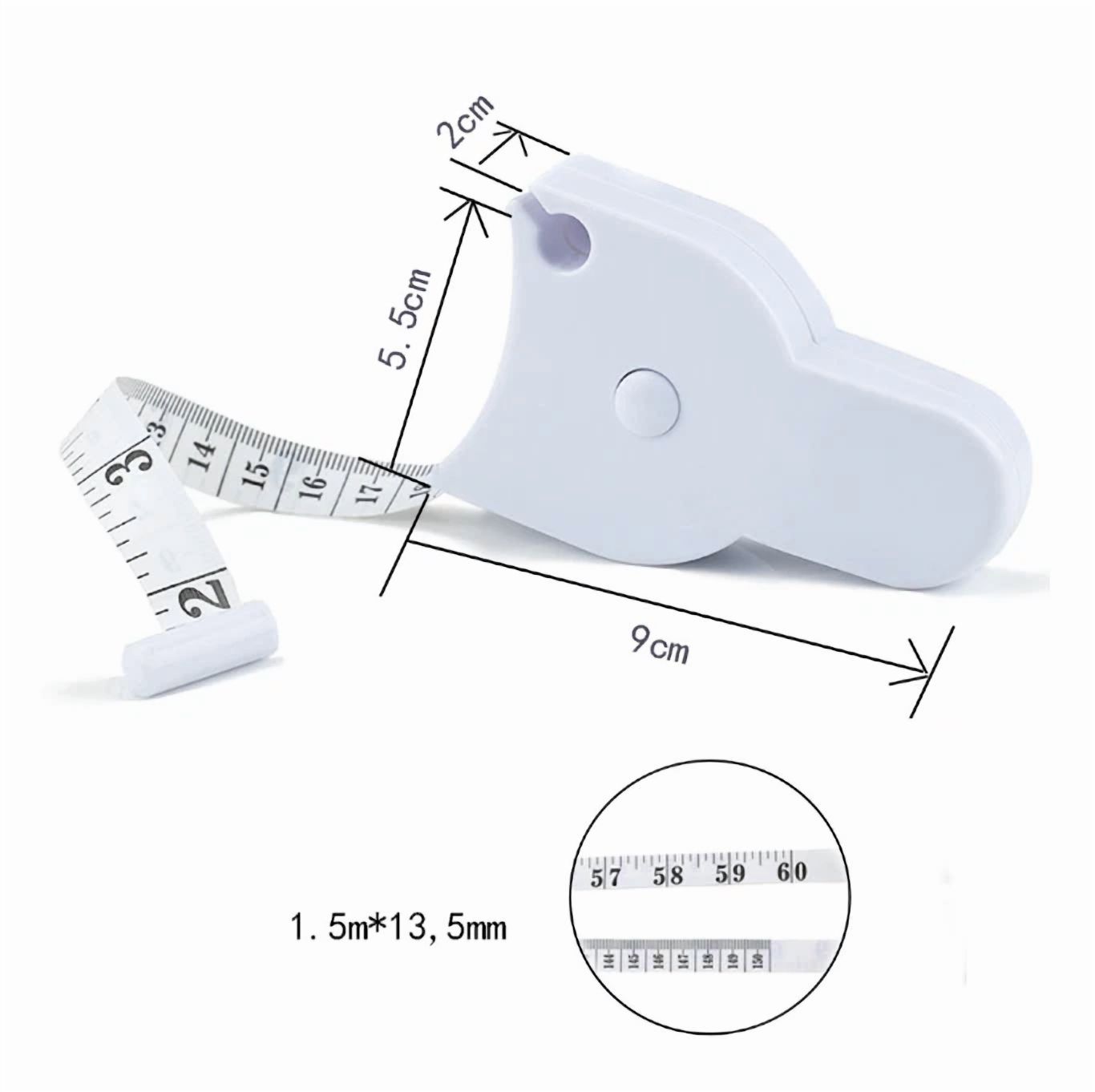 BUTTERFLY- 3Pcs Home Handle-Shaped Body Measuring Ruler Sewing Measuring Tape 150Cm/60Inch