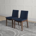 thumbnail image 4 of Ashcroft Mid-Century Modern Dining Chair, Navy Blue (Set of 2), 4 of 7