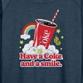 thumbnail image 3 of Coca-Cola - Have A Coke And A Smile  - Women's Lightweight French Terry Long Sleeve Shirt, 3 of 5