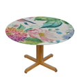 thumbnail image 3 of ARISTURING Round Tablecloth,Tropical Flowers and Hummingbirds Decorative Circular Table Cloth Cover Washable Heat Resistant for Kitchen Dinning Holiday White, 3 of 7