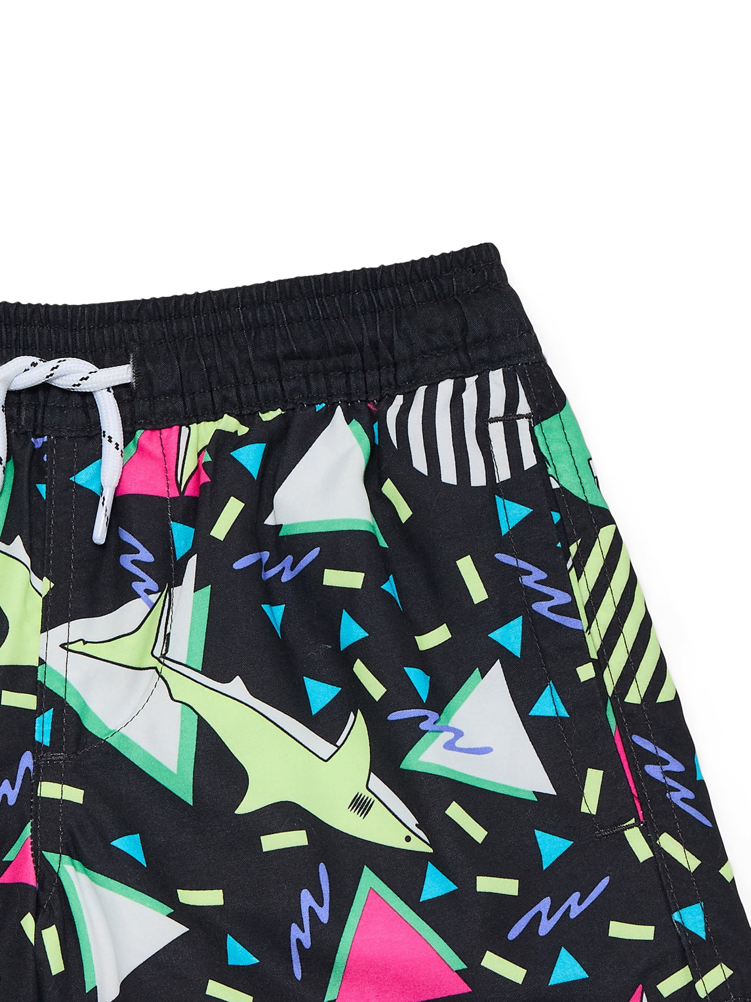 Wonder Nation Little and Big Boys Quick Dry Swim Trunks with UPF50+, Sizes 4-18 & Husky