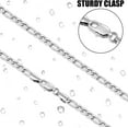 thumbnail image 5 of Figaro Chains for Men Women, Silver Tone Mens Chain Necklaces, Wide 3.5/5/6/7/8/9.5mm Stainless Steel Chain Necklace for Men Women, 5 of 8