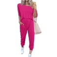 thumbnail image 1 of Conjunto Deportivo PRETTYGARDEN 2025 de Dos Piezas para Mujer, Color Rojo Rosado, Talla S, 1 of 6