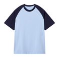 thumbnail image 2 of WEAIXIMIUNG Saint Patrick's Day Men's Patchwork Round Neck T Shirt Color Contrast Retro Heavy Shoulder T Shirt Pure Color Loose Short Sleeve, 2 of 3