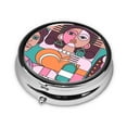 thumbnail image 2 of ZICANCN Round Pill Box Organizer with 3 Compartment, Abstract Art Beautiful Women Portable Travel Pill Cases for Pocket or Purse, 2 of 6