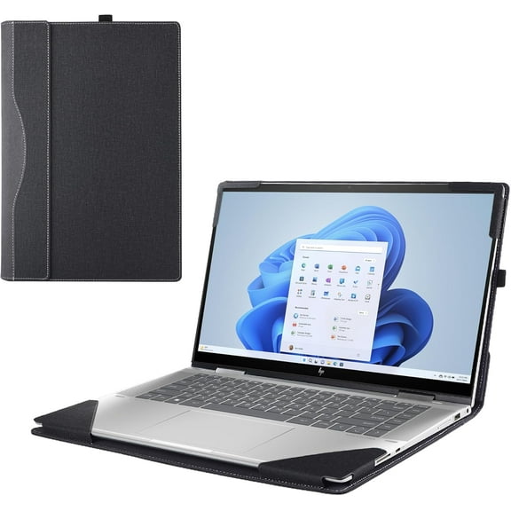 Laptop Cover for Dell Latitude 5450 5440 5430 5420 5410 Series 14 inch 2021～2024 Notebook PC .2-in-1 Detachable PU Leather Notebook Sleeve