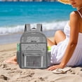 thumbnail image 4 of Grey Mesh Backpack, 17X11.8X5.51 inch Breathable Mesh Daypack, Lightweight Travel Storage Backpack, Mesh Bookbag with Zipper, Outdoor Casual Mesh Rucksack, Multi Pocket Commute Backpack, 4 of 5