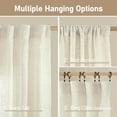 thumbnail image 3 of Natural Ivory Semi Sheer Linen Curtains 84 inch Long, Cream White Light Filtering Living Room Panels Back Tab and Rod Pocket Neutral Drapes for Bedroom/Farmhouse, 2 Panels, 52 x 84 Inch, 3 of 5