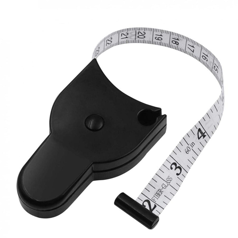 Portable Multifunctional Body Measuring Tape Retractable Ruler Tool Mikcrosco Automatic Telescopic Tape Measure 60/150cm Self-Tightening Body Measuring Ruler Fitness Caliper