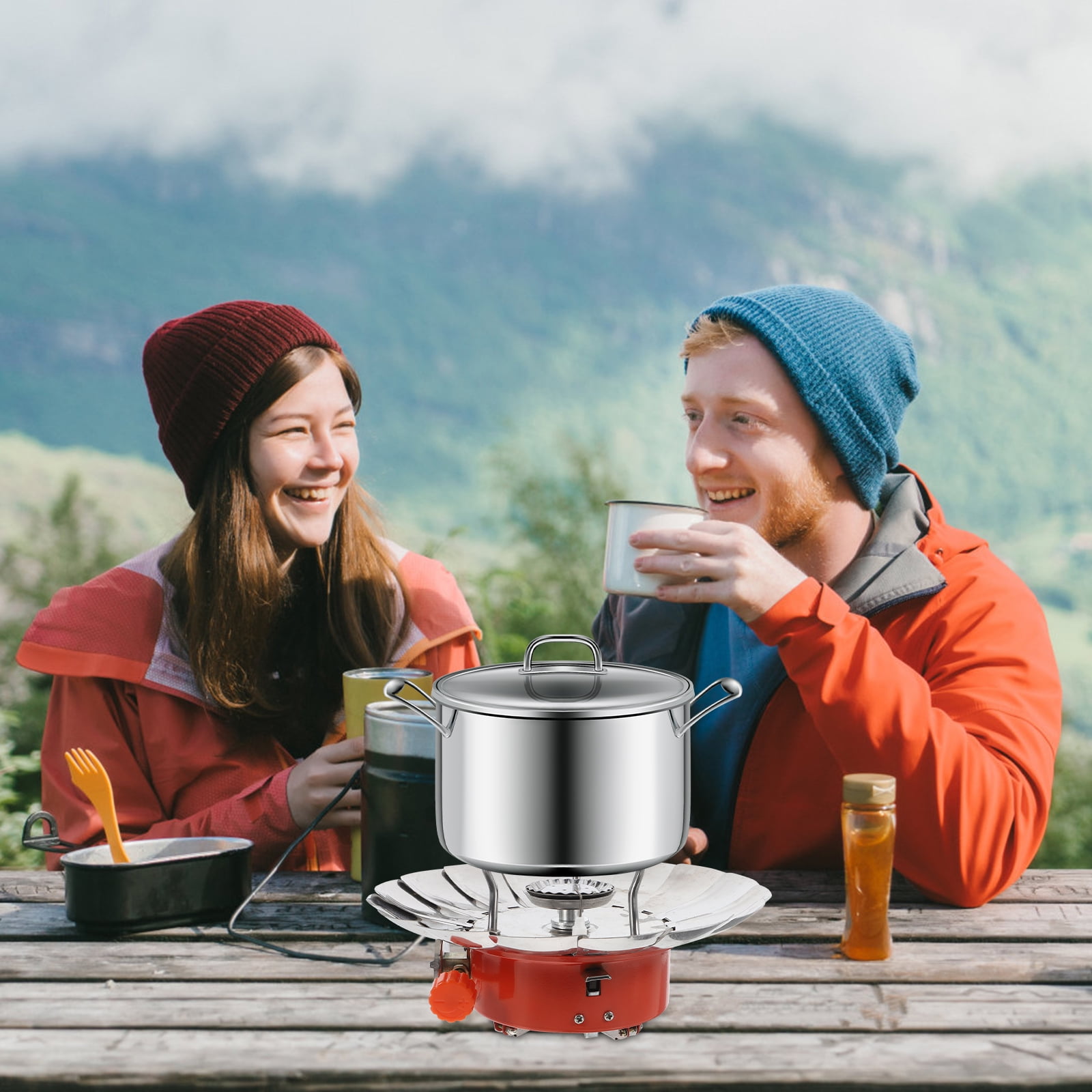 Masteelf  Portable Camping Stove Windscreen Mountain Climbing Convenient