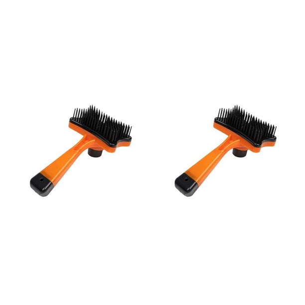Methold Peine para el pelo de mascotas, herramientas para peluquero, cepillo para perros, herramientas de limpieza para gatos, suministro de Naranja 2piezas