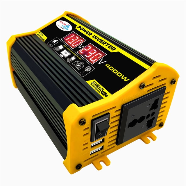 Inversor de energia,Inversor de onda sinusoidal modificada Alta frecuencia 4000W Inversor de potenci TOMSHOO Negro/220 V