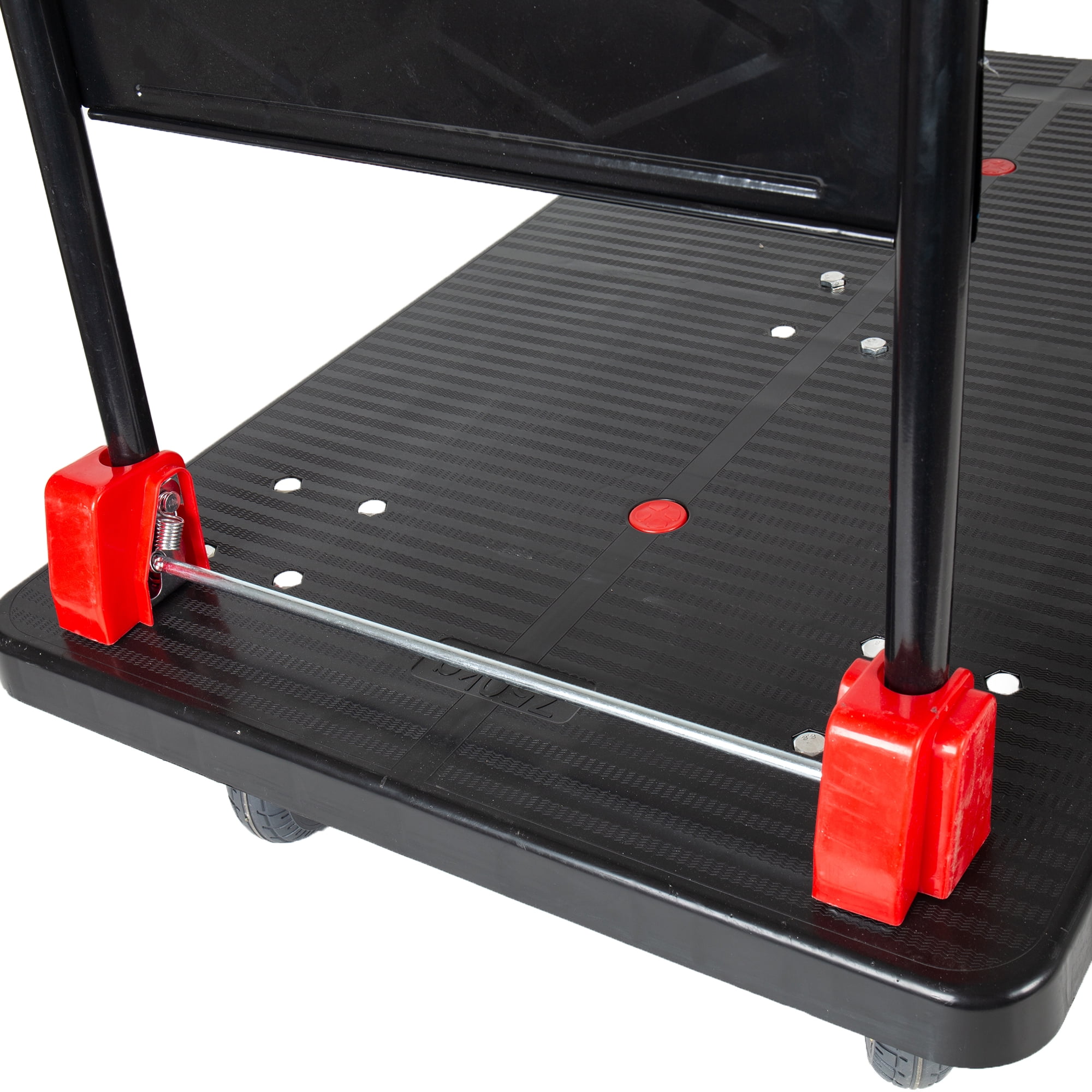 25.5"x43.5" Platform Truck, Foldable Handcart with 5" TPR 360-Degree Silent Wheels, 1500lbs Heavy-Duty Push Dolly Cart, 5 Steel Load-Bearing Beams for Warehouse Garage Home Use
