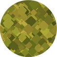 thumbnail image 1 of Ahgly Company Machine Washable Indoor Round Transitional Olive Green Area Rugs, 3' Round, 1 of 7