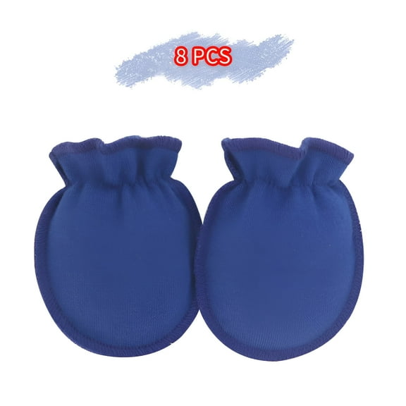 TELOLY 8Pcs Baby Mittens,Fits Baby's Wrist Baby Mittens Newborn,Anti-Scratch Mittens Newborn Mittens,Green