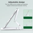 thumbnail image 4 of Adjustable Mobile Phone Tablet Stand Portable Folding Tablet Phone Holder ABS Phone Stand Wide Compatibility Yellow, 4 of 6