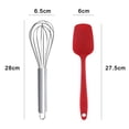 thumbnail image 2 of Juego de utensilios de cocina de silicona 2 uds, cuchara de espátula antiadherente para utensilios de cocina antiadherentes resistentes al calor, 2 of 5