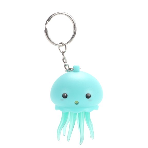Necvior Ornament Keychain for Backpack Glowing and Sound Jellyfish Pendant Keyring Toy Keychain Cartoon Jewelry
