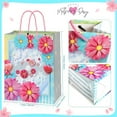 thumbnail image 3 of HOWAF Mother's Day Gift Bags, 12pcs Happy Mother's Day Treat Bags with Handle for Mom's Birthday Gift Wrapping Supplies, Floral Candy Bags, I Love You Mom Goodie Bags for Party Decorations, 3 of 7