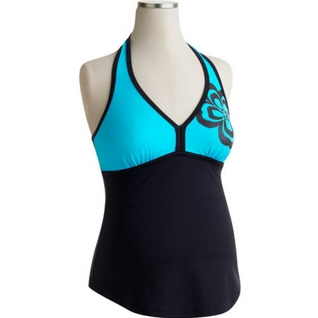 Maternity Tipped Halter Tankini