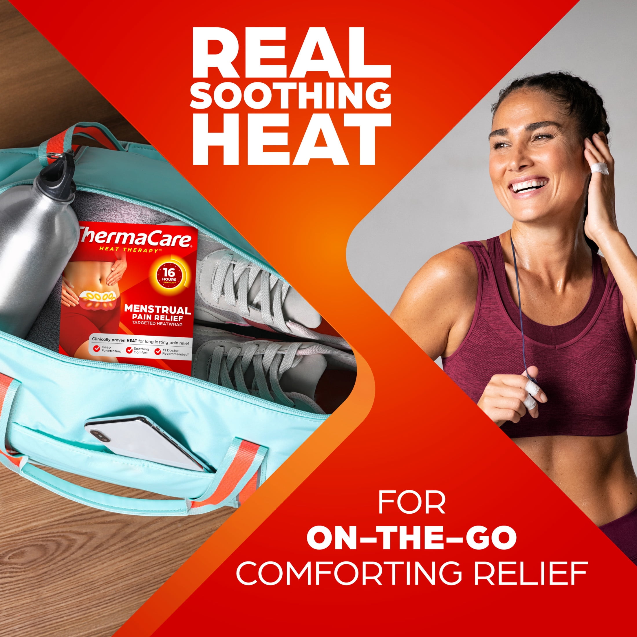 ThermaCare Menstrual Cramp Pain Relief Heat Wraps, 12 Count