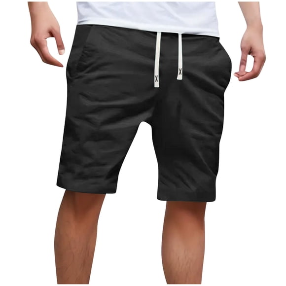 UVEASISHA Shorts for Men Big and Tall 2024 Mens Jogger Shorts with Pockets and Drawstring Athletic Training Workout Gym Beach Cargo Shorts Summer Casual Dark Gray,XXXXL