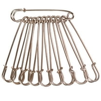 Bleiou 50 Pcs Safety Pins Heavy Duty Large Safety Pins Steel (Silver)