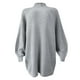 thumbnail image 3 of Gibobby Casual Suéter para Mujer, Suéter corto de cuello alto para mujer, suéter de punto acanalado(Gris,G), 3 of 5