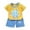 A010-Yellow, variant on NIEWTR Toddler Baby Boy Girls Golf Outfit Short Sleeve Golf Cart Polo T Shirts Top and Shorts Cartoon Print Set 2Pcs Golf Theme Summer Clothes Children's Gift (Blue,5-6 Years)