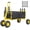 Yellow, variant on Folding Collapsible Wagon with 9.85" All-Terrain Wheels, Heavy Duty Garden Cart with Rod Holders, Umbrella Holder & Storage Pockets, 550lbs Large Capacity, Black