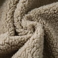 thumbnail image 3 of Women's Winter Warm Jacket Full Zip Sherpa Lined Hoodie Sweatshirt Coat Khaki XXL, 3 of 5
