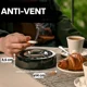 thumbnail image 2 of Ceniceros de metal negro - Antiviento - Apto para lavavajillas - Resistente a la intemperie, Cenicero de metal redondo de 14 cm... - Para interiores y exteriores, 2 of 5