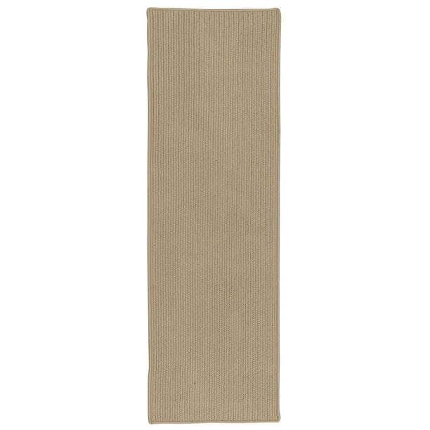 2’6" x 10' Beige AllPurpose Rectangular Braided Mudroom Rug Runner