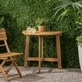 thumbnail image 3 of Patio Tables Outdoor Half-Round Folding Acacia Wood Bistro Table, Natural,Garden Tables, 3 of 15